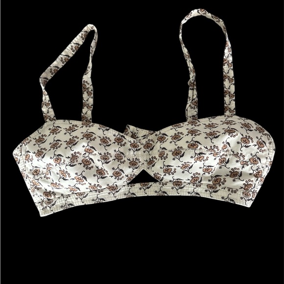 Tory Burch White and Brown Bustier Camisole bra top - Picture 1 of 5
